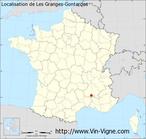 Carte  de Les Granges-Gontardes